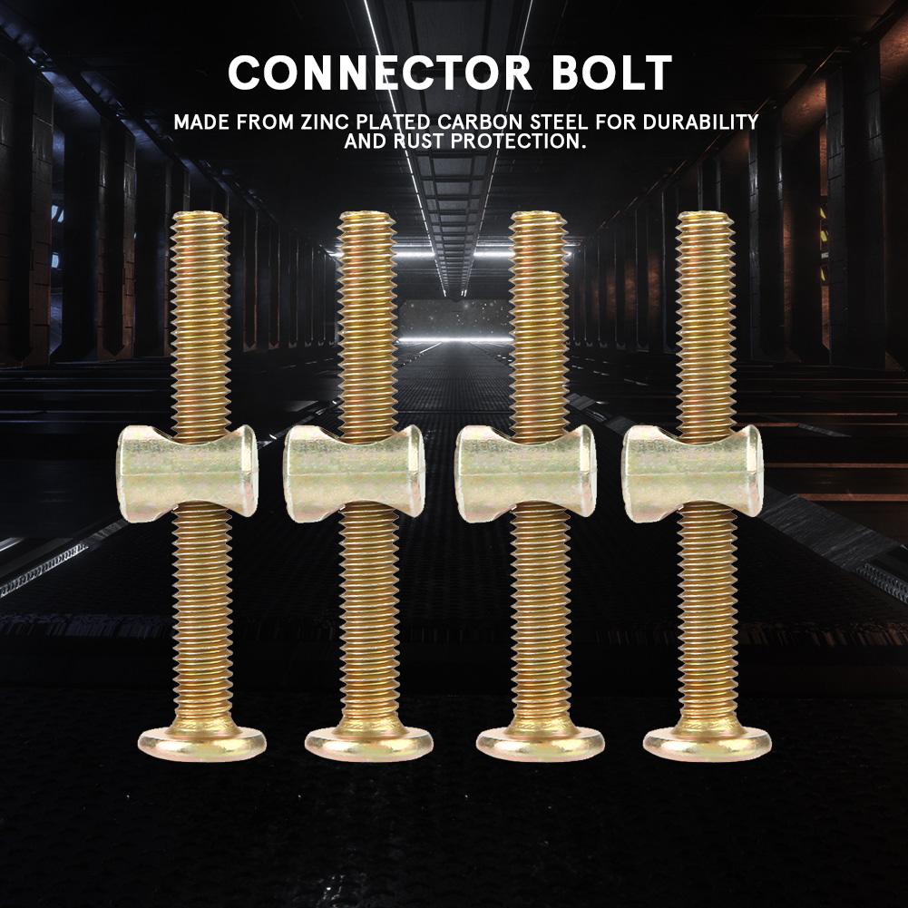 10PCS M6 Carbon Steel 50mm Furniture S, Resistant, Stable Attachment for Woodwork. Great Replacement for Industrial and Construction Fasteners. J