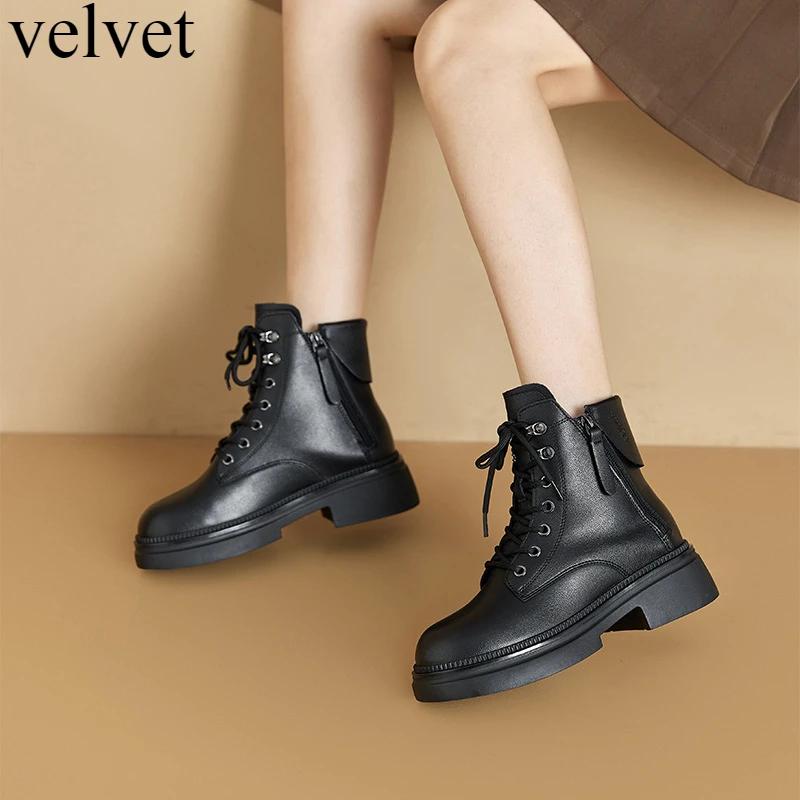 Fashion Boots Women's Spring Autumn Retro Womens Leather Shoes with Double-sided Zippers Platform Casual Shoes Soft Soled Leather Boots