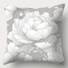 Peony  Butterfly Floral Pattern Pillowcase Pattern Cushion Cover Suitable For Sofa Bedroom Car Pillow Cover