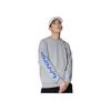 Li Ning Training Series Logo Print Warm Fleece Loose Pullover Sweatshirt Unisex Sweatshirt Gray AWDRF44-5