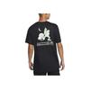 Nike Round Neck Short Sleeve Logo Print T-Shirt Men T-Shirts Black DX1067-010