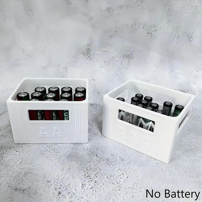 Stackable 3D-Printed Battery Storage Box for AA/AAA, 30/20 Compartment Large Capacity Home Organizer & Gift