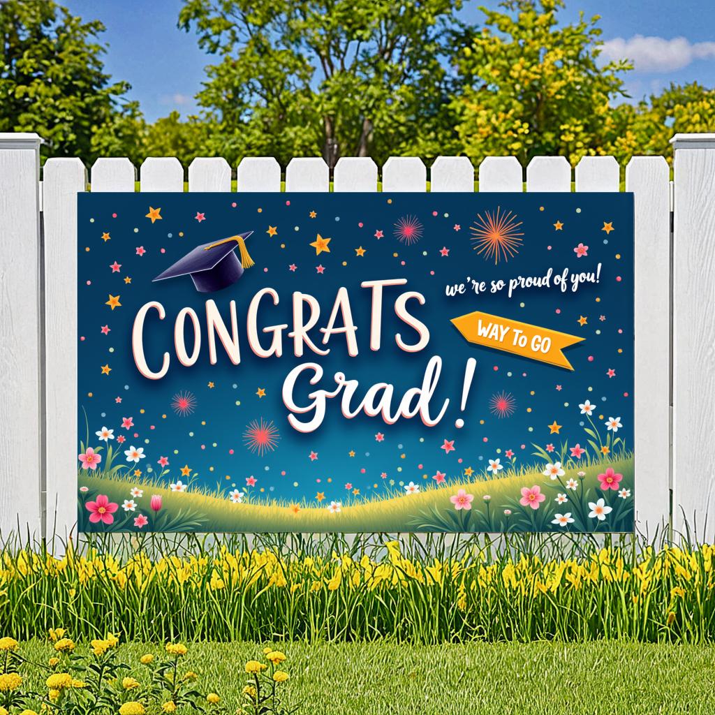 Evenemangsbanderoll Examensfirande Fest Bakgrundsmönster Grattis Examen För Evenemangsdekoration Inomhusdekoration