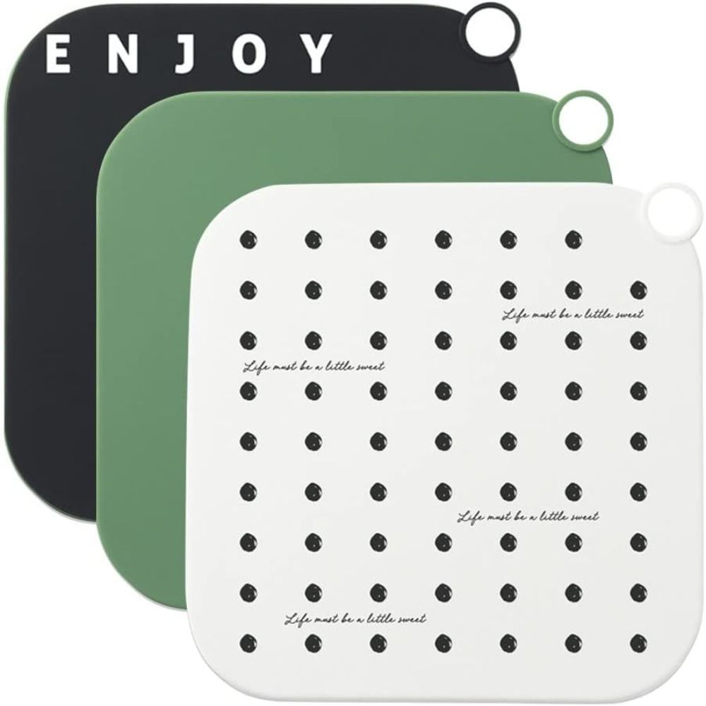 Silicone Hair Catcher Shower Drain Covers Large Size Easy to Clean Square Bathtub Hair Stopper Washable Durable
