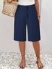 European & American Women's Mid-Length Solid Color Casual Fashion Pants