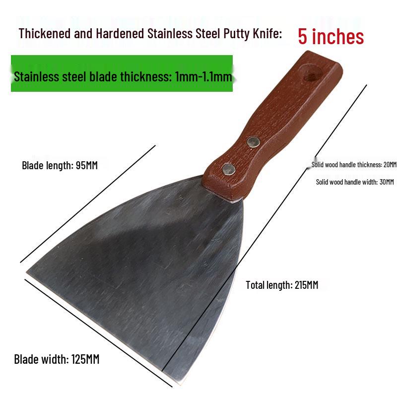 Stainless Steel Putty Knife Set: Scraper, Trowel, and Spatula for Painting and Wall Repair