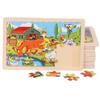 Wooden Animal Jigsaw Puzzle with Frame for Children 0-3 Years – Educational Toy & Gift