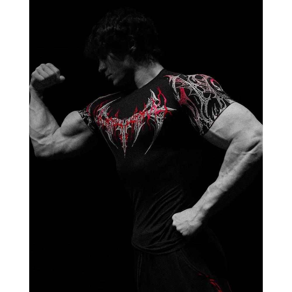New Fitness Short Sleeved Sports Elastic Quick Drying Tight Fitting Clothes for Both Men and Women S