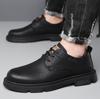 Cow Leather Autumn Platform Shoes for Men Fashion Casual New Designer Derby Shoes Male Low Top Work Ankle Boots Men