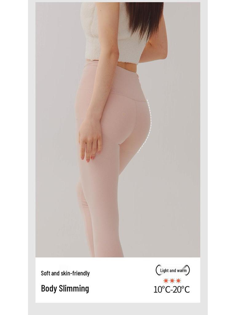 Women's High-Waist Cotton Slim Fit Warm Leggings for Autumn/Winter