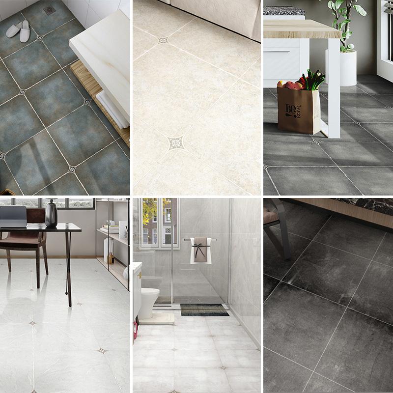 8Pcs Wall Sticker Self Adhesive Tiles Waterproof PVC Floor Stickers Marble Bathroom Ground Wallpapers Bedroom Retro Tile Sticker
