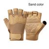 Tactical Gloves Fingerless Gloves for Men Riding Work Gear Anti Skid Camo Fleece Half Finger Gloves