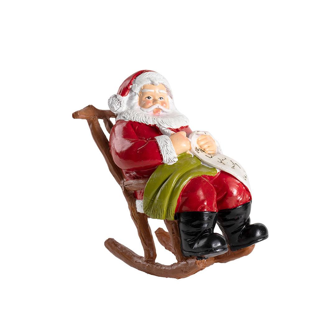 Artisan Santa Claus Lounge Chair - European & American Style Festive Ornament Gift.