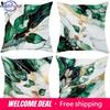 Home Decor Marble Leaf Pattern Throw Pillow Covers Pattern Cushion Cover Suitable For Sofa Bedroom Car Pillow Cover