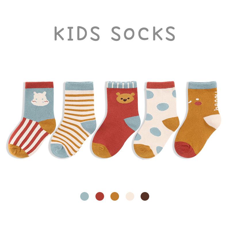 

5 пар/лот Детские носки для младенцев Осень Зима Хлопковые носки Милые Девочки Симпатичные Мультяшные Цветы Носки для Мальчиков Аксессуары для Детской Одежды 2-3T