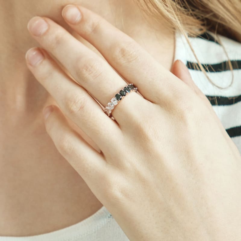 ELLE Jewelry Schwarz-Weiß-Ring ELBRWR116