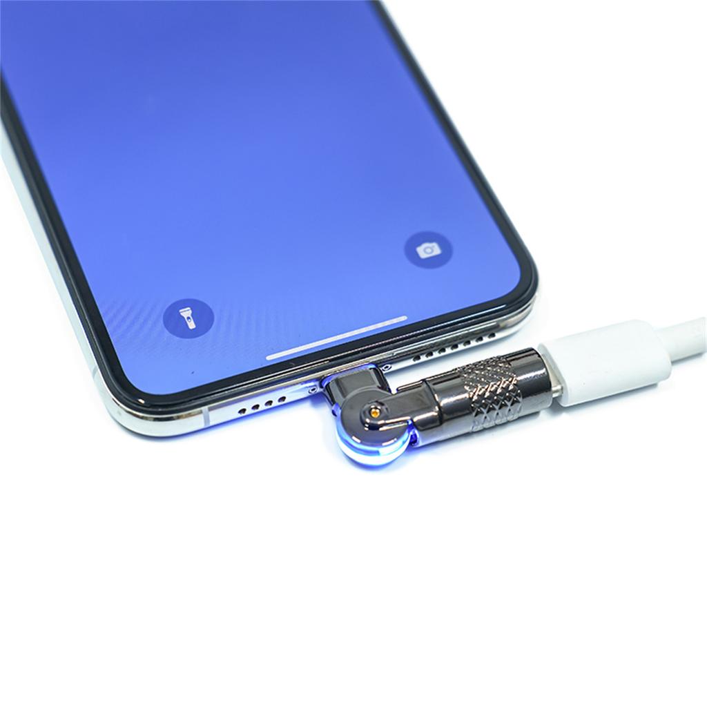 Type C To Micro USB Converter Aluminum 90 Degree Angled For Gaming Entertainment 3A Charging 480Mbps Data Transfer