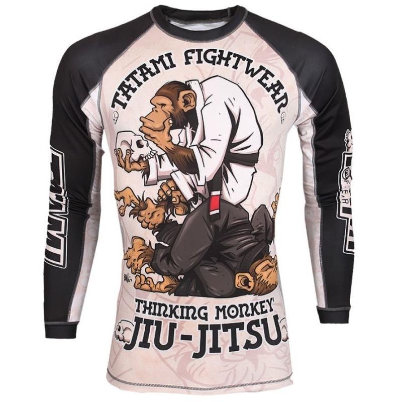 Herren Monkey MMA Boxen Training Enges T-Shirt Boxanzug Sanda Tiger Taekwondo Sportshirt Fitnessstudio Kampf Workout Kleidung