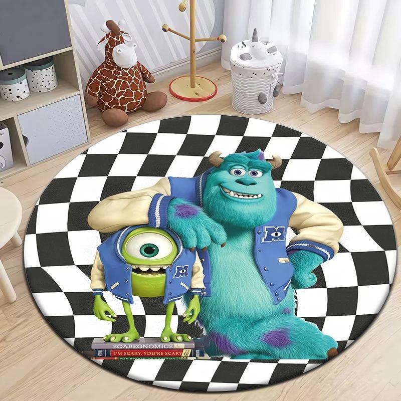  Disney Sullivan Monsters Inc Door Mat Cute Cartoon HD Printed Round Carpet Bedroom Balcony Sofa Entrance Home Decor Rug