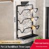 Wall-Mounted Pot Lid & Cutting Board Rack