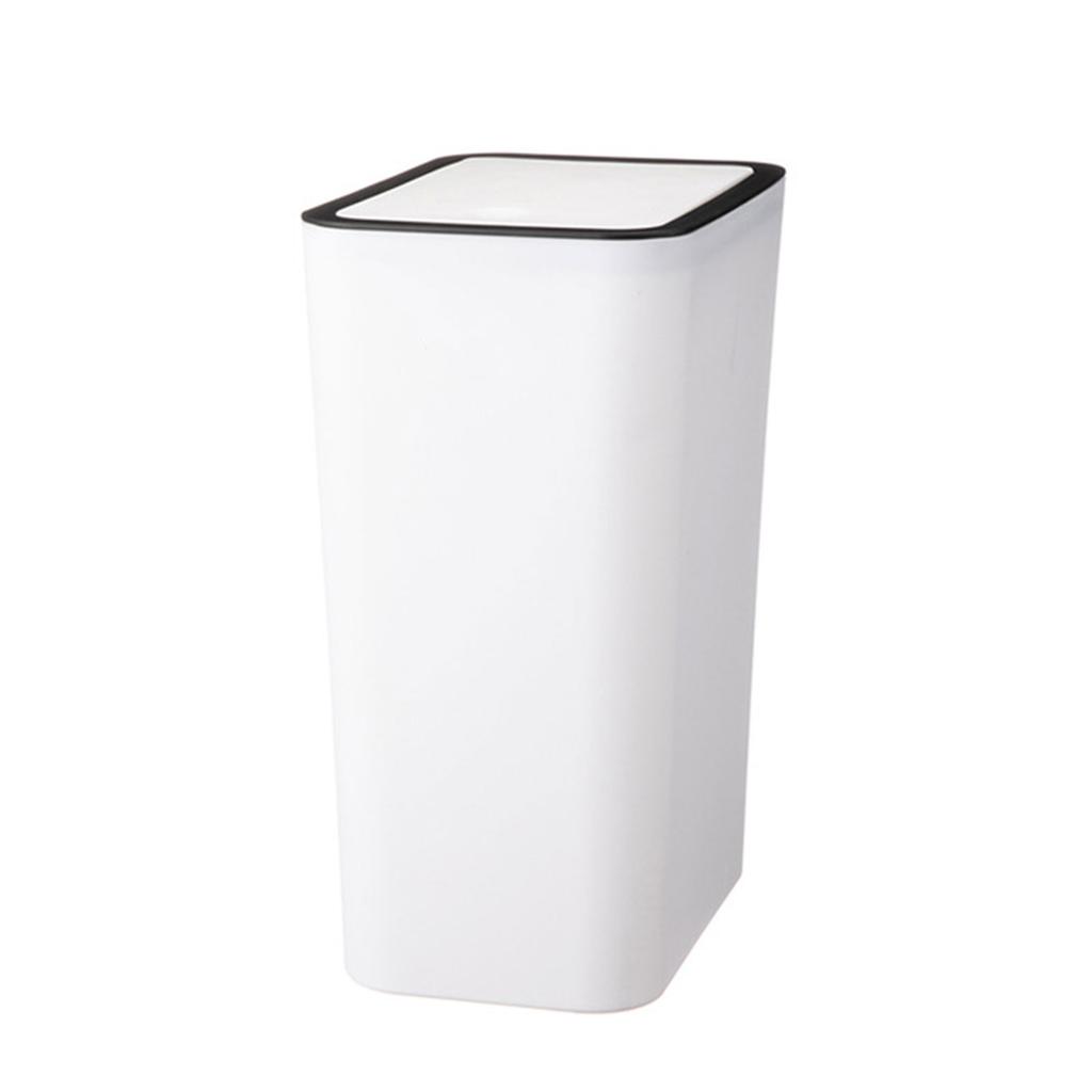 Plastic Push Top Waste Bin for Home and Office Use Durability Trash Can Waste Bin with Easy Press Lid for Any Room
