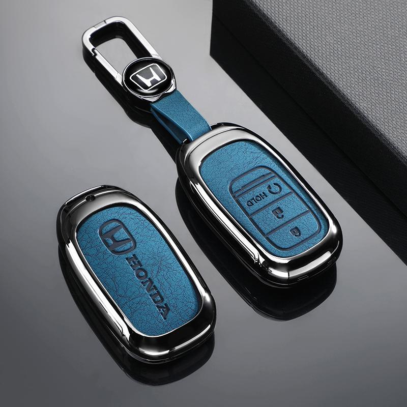 New Genuine Leather Car Key Cover Case For Honda Civic Accord HR-V CR-V CRV 2022 2023 11th Generation Thinkers 23rd Accessories