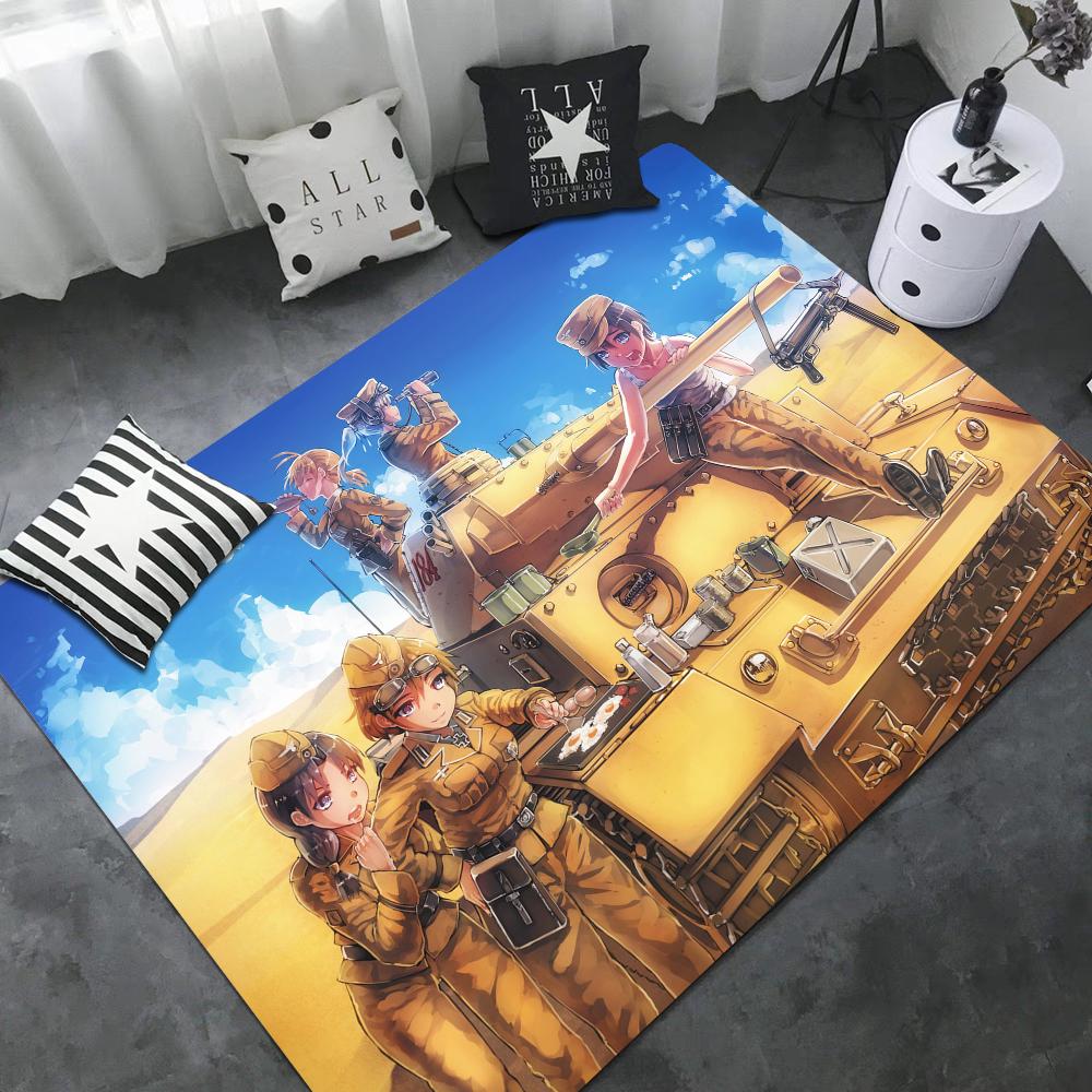 GIRLS Und PANZER Fußmatte Kinderzimmer Schlafzimmer Dekoration Balkon Anti-Rutsch Fußabtreter Wohnzimmer Willkommensmatte