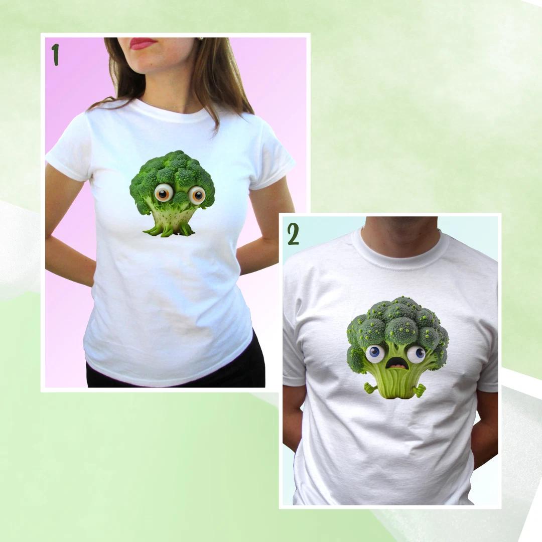Broccoli kids boys T-Shirt vegetable tee funny top vegan gift s s kids baby size 100