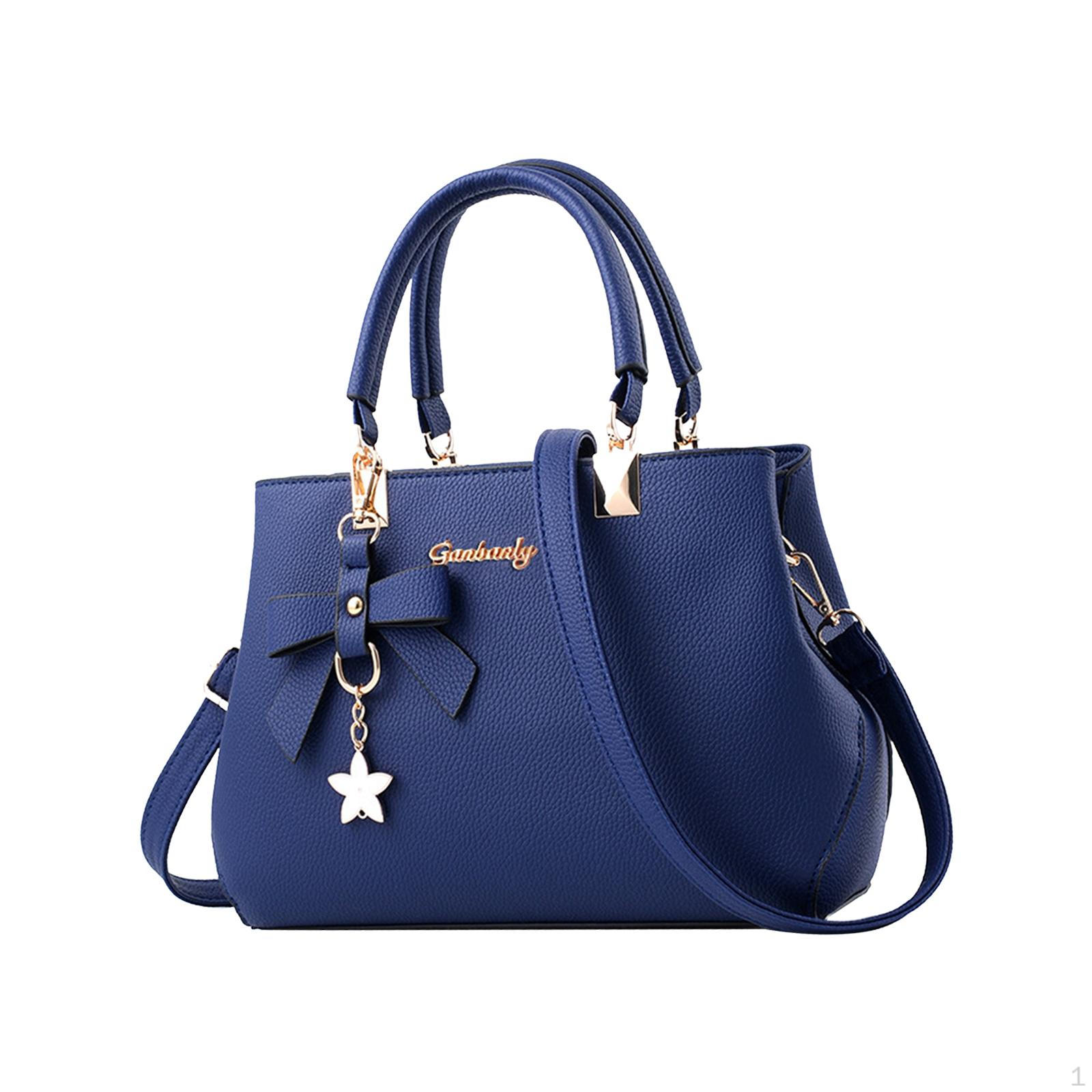 Шикарная женская сумка через плечо с верхней ручкой для повседневных вещей первой необходимости синий