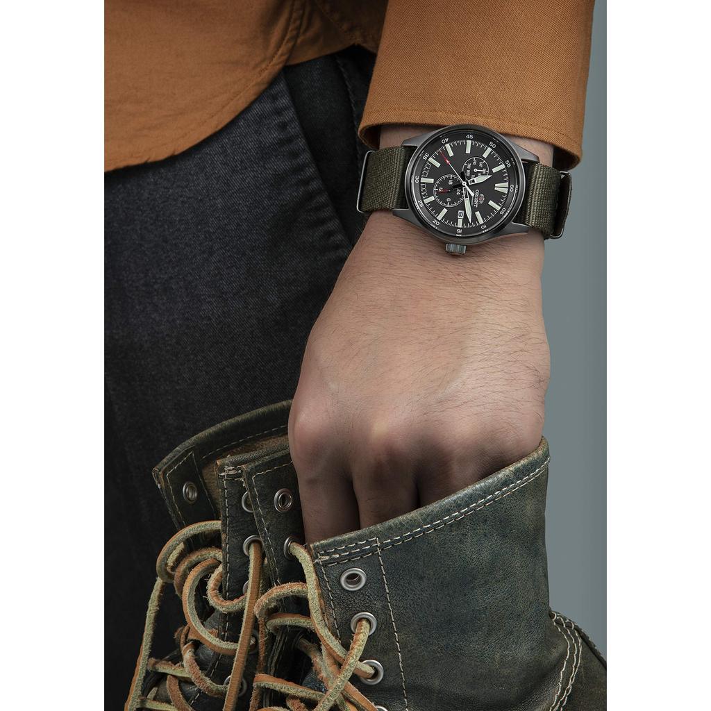 Orient Men's Automatic Field Watch, Dark Gray - Mechanical, Made In Japan, Domestic Warranty Included