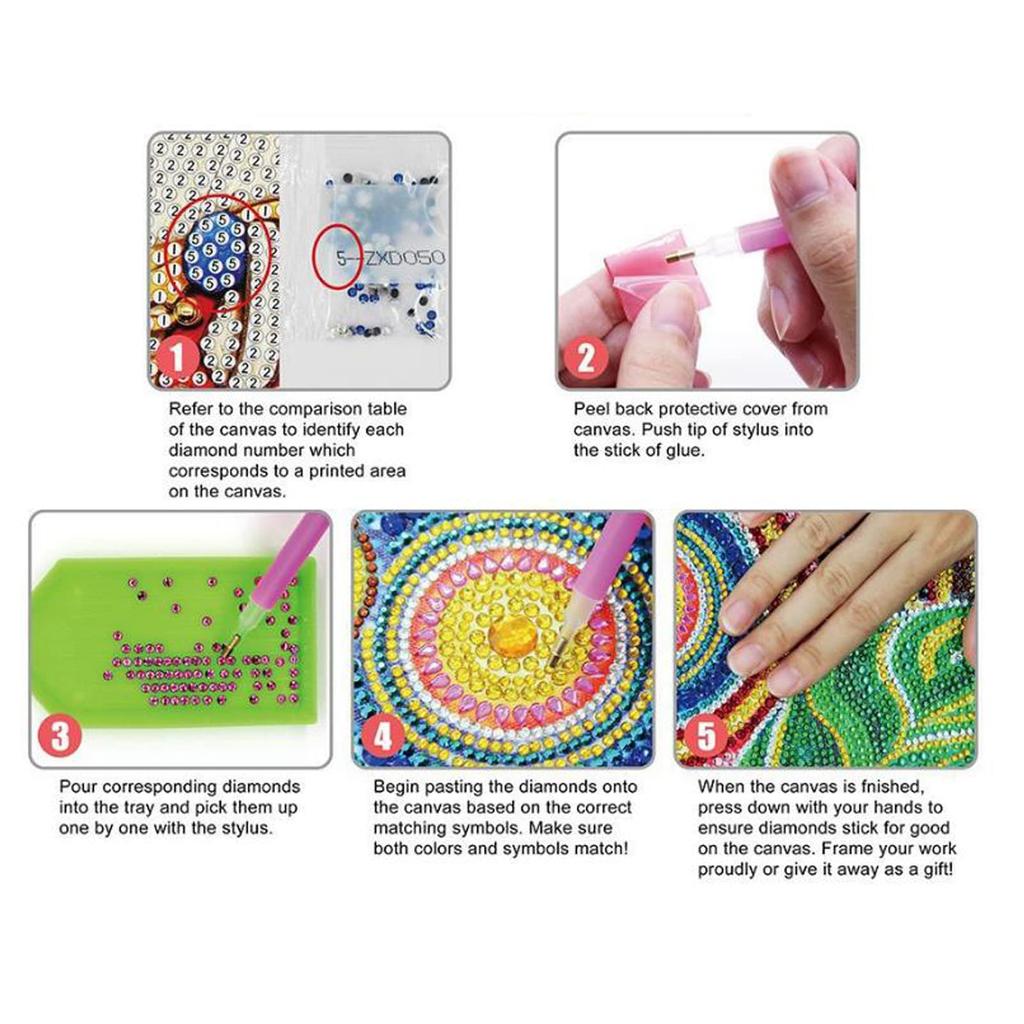 KAKISO 8-Piece DIY 5D Diamond Painting Coasters with Holder for Crafts, Diamond Art, Handmade Diamond Painting Coasters, Underwater Blue Sea