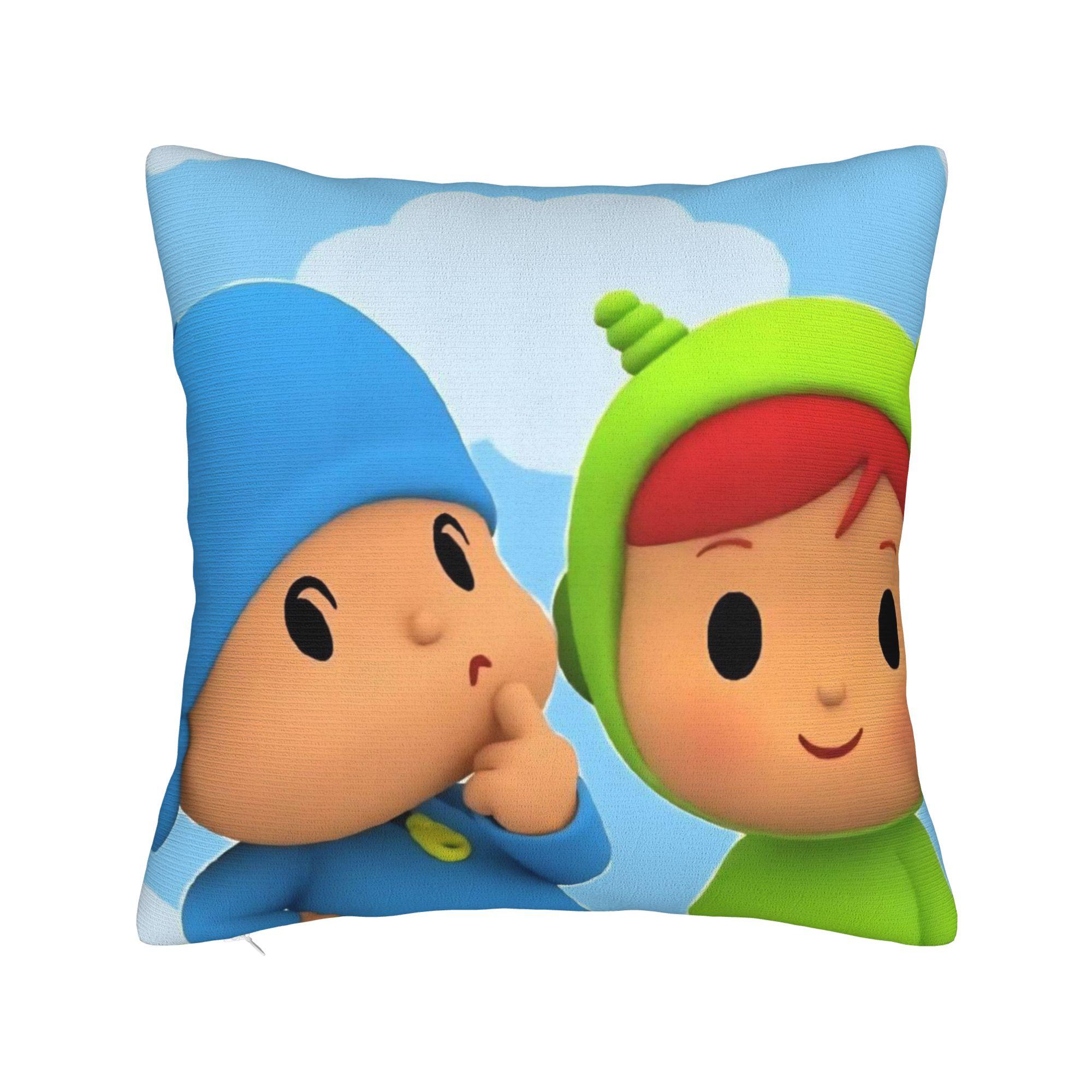 

Pocoyoes Cartoon Comdy Pillow Covers Merch Soft Cushion Cover Decor Pillow Case Cover Bed Multi Size 18x18Inch
