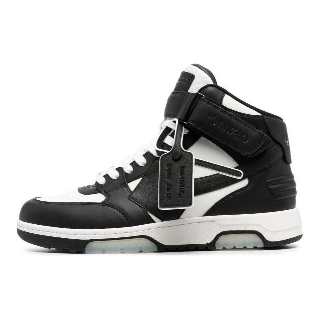 Off-White Out of Office Mid Black White Clear Sole Men Sneakers OMIA259C99LEA002-0110