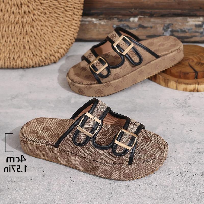 Fashion New Women Slippers Summer Fashion Platform Slippers Party Designer Shoes Women Slip on Comfortable Beach Sandals Slides Women