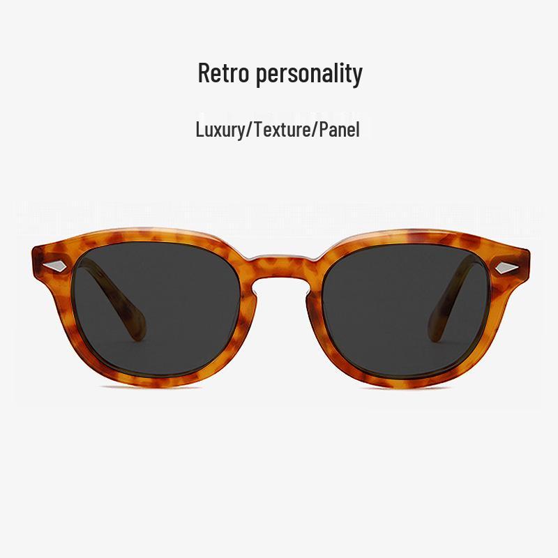Retro Oval Sunglasses: High-End Fashion with Sunscreen Protection for Women