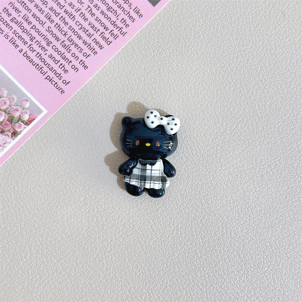 10Pcs New Mini Kawaii Warm Colored Cartoon Kitten Series Flat Bottom Scrapbook  Diy Jewelry Making Hairwear Accessorie A21