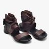 Fashion 2025 New Summer Open Toe Women's Sandals Round Toe Buckle Strap Med Heel Ankle Boots Women for Fashion Daily Casual Sandals