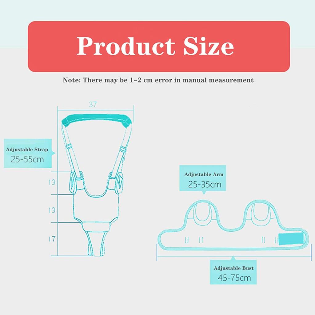 IULONEE Baby Walker, Handheld Kids Toddler Walking Harness Helper Assistant Protective Belt Child Activity Walker Adjustable Standing Up Walking