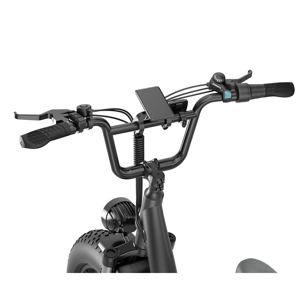 Bicicleta Eléctrica Urlife E26 Pro Motor de 750W Rueda Gruesa de 20" Plegable Bicicleta Eléctrica 7 Velocidades Frenos de Disco Doble 48V 15.6Ah Carga Máxima 120Kg