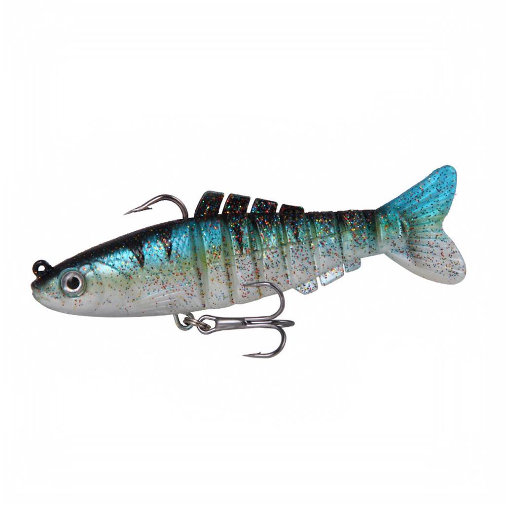 Lifelike Multi-Joint Silicone Soft Swimbait Fishing with Weighted Body for Trout