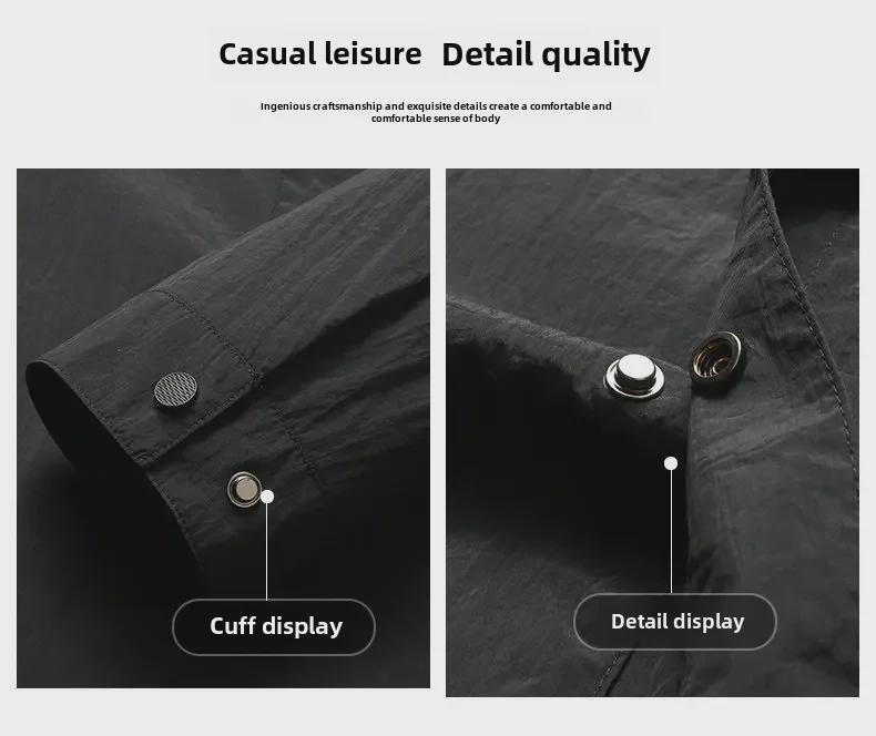 2024 Men's Luxury Light Summer Quick-Dry Sun Protection Casual Lapel Shirt Jacket