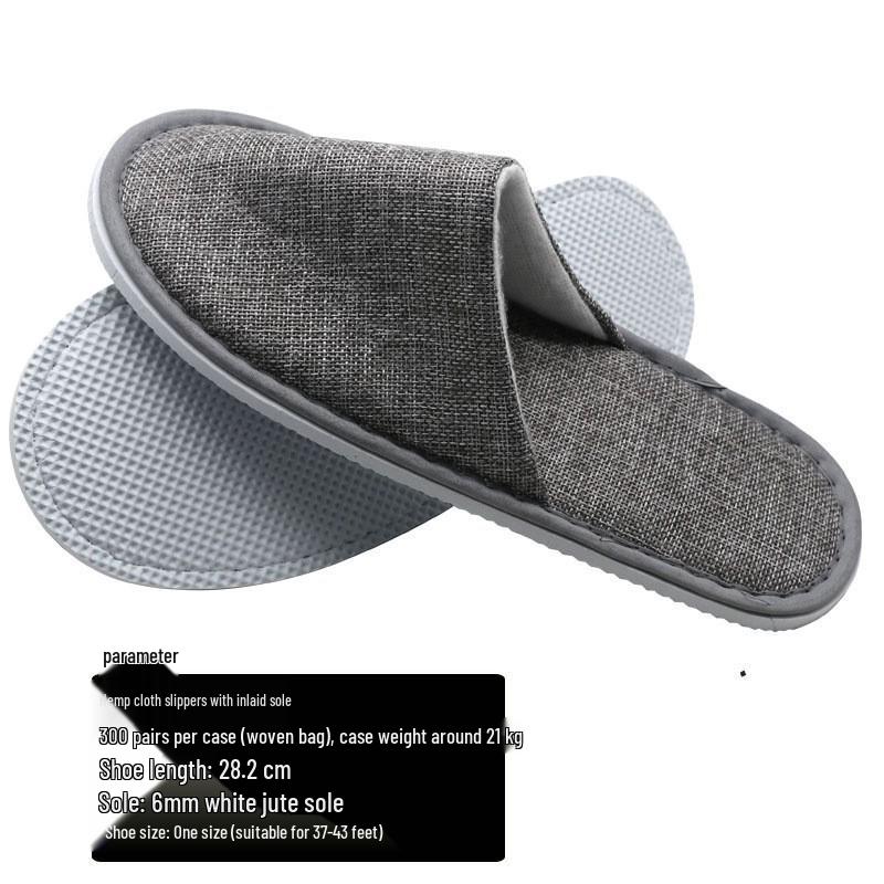 "Thickened Disposable Hotel Room Cotton Slippers"