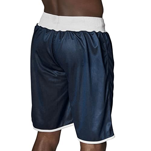 LEONE 1947 Double Face Boxing Shorts, Unisex, Reversible, Elastic Waist, Size Small, Blue/Red, AB215 [Authentic]