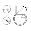 D Shape Ear Cartilage Piercing CZ 16G Nose Ring Hoop Septum Ring  Conch Helix Piercing