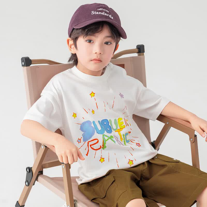 Boys' Hand-Painted Graffiti Cool-Touch Cotton T-Shirt