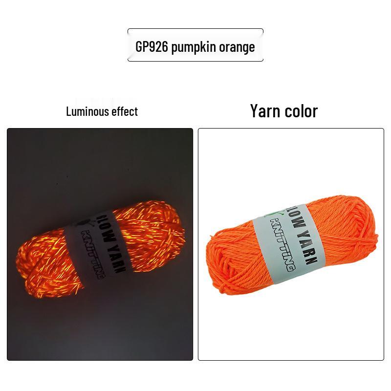 2mm Luminous Hand-Knitted Imitation Cotton Glow-in-the-Dark Yarn