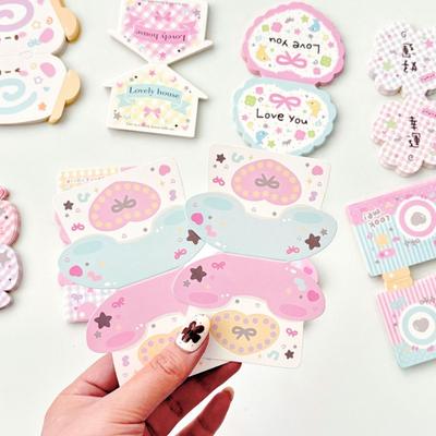 40pcs/set Cartoon DIY Decor Photocard Paper Kawaii Creative Design Bow Butterfly Photocard Package Holder Student Supplies