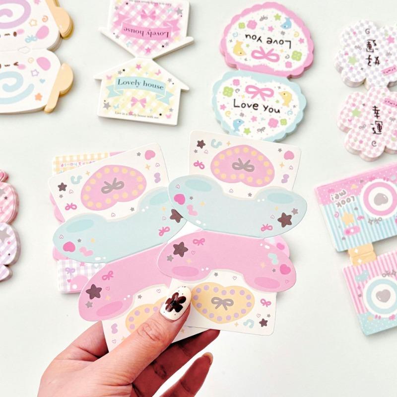 40pcs/set Cartoon DIY Decor Photocard Paper Kawaii Creative Design Bow Butterfly Photocard Package Holder Student Supplies