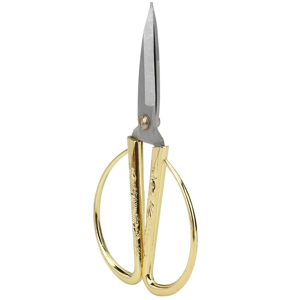 Household Stainless Steel Scissors with Beautiful Chinese Dragon Phoenix Pattern Handle (3.5 )