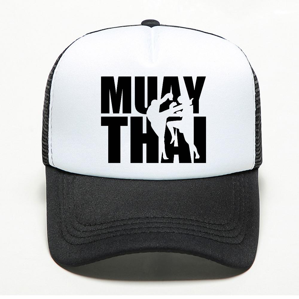 Muay Thai Fighters Gym Cool Baseball Cap Ourdoor Casual Adjustable Mesh Trucker Hat Summer Breathable Sun Snapback Hats